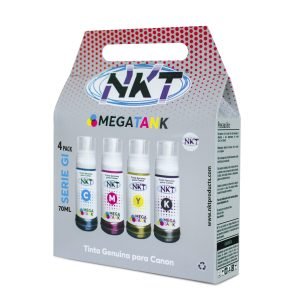 Paquete de 4 Tintas GI-11 NKT 70ml para Impresoras Canon Serie con Sistema Continuo Original G2160/G3160 (Incluye una Tinta de cada color)