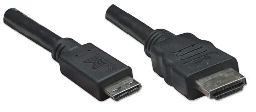 Manhattan Cable HDMI de alta velocidad Mini HDMI (hombre) - HDMI (hombre) Shield Processing Black 1.8 M (6 pies) 304955 - Imagen 3