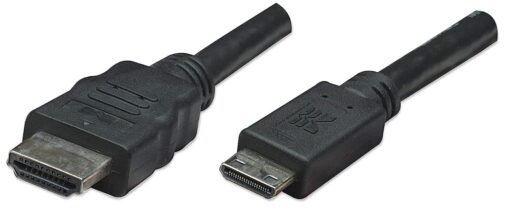 Manhattan Cable HDMI de alta velocidad Mini HDMI (hombre) - HDMI (hombre) Shield Processing Black 1.8 M (6 pies) 304955 - Imagen 2