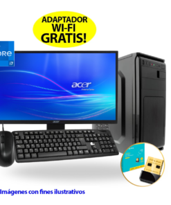 COMPUTADORA OPC1407 14VA GENERACION INTEL CORE i7-14700 (hasta 5.4 Ghz) 33 MB Cache 28 Hilos 20 Nucleos,Graficos Integrados UHD Intel 730, Memoria Ram DDR4 8GB,Estado Sólido 500 GB M2.