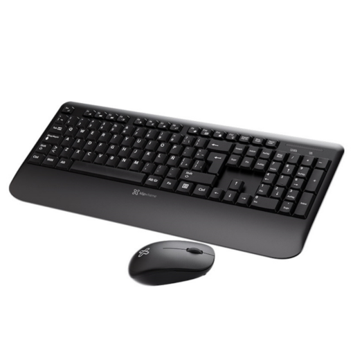 Combo de Teclado y Mouse KLIPXTREME KCK-300S KEYROLL Inalambrico, color negro, teclas multimedia