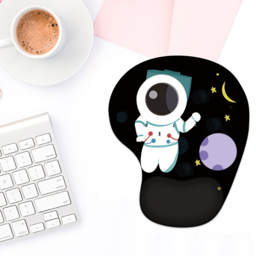 Mouse Pad G01-Gel ASTRONAUTA, color NEGRO, Estilo Kawaii - Imagen 3