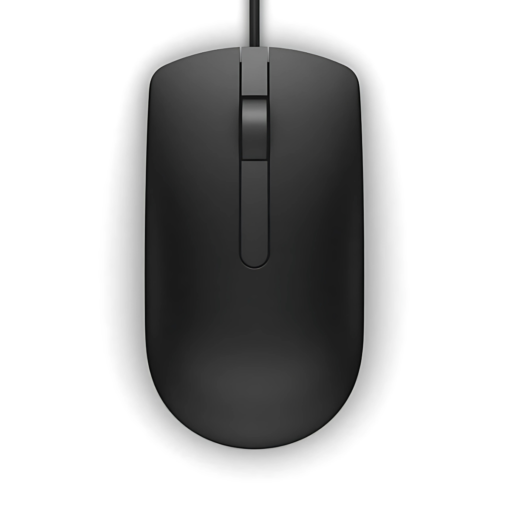 Mouse cableado DELL MS116-BK, color negro