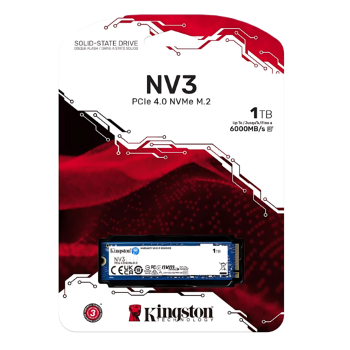 Unidad de Estado Solido NVMe PCIe 4.0 KINGSTON 1TBGB SSD NV3 SNV3S/1000G