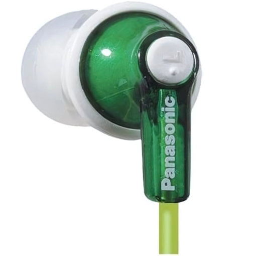 Audifonos Cableados PANASONIC P-HJE295PPG DEEP BASS BASSES PROFONDES, color verde - Imagen 3