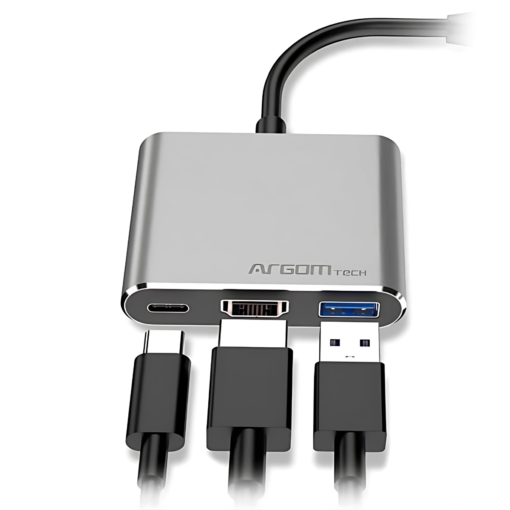 Hub USB 3 puertos ARGOM ARG-UB-0181 A00559 One Axess, color gris