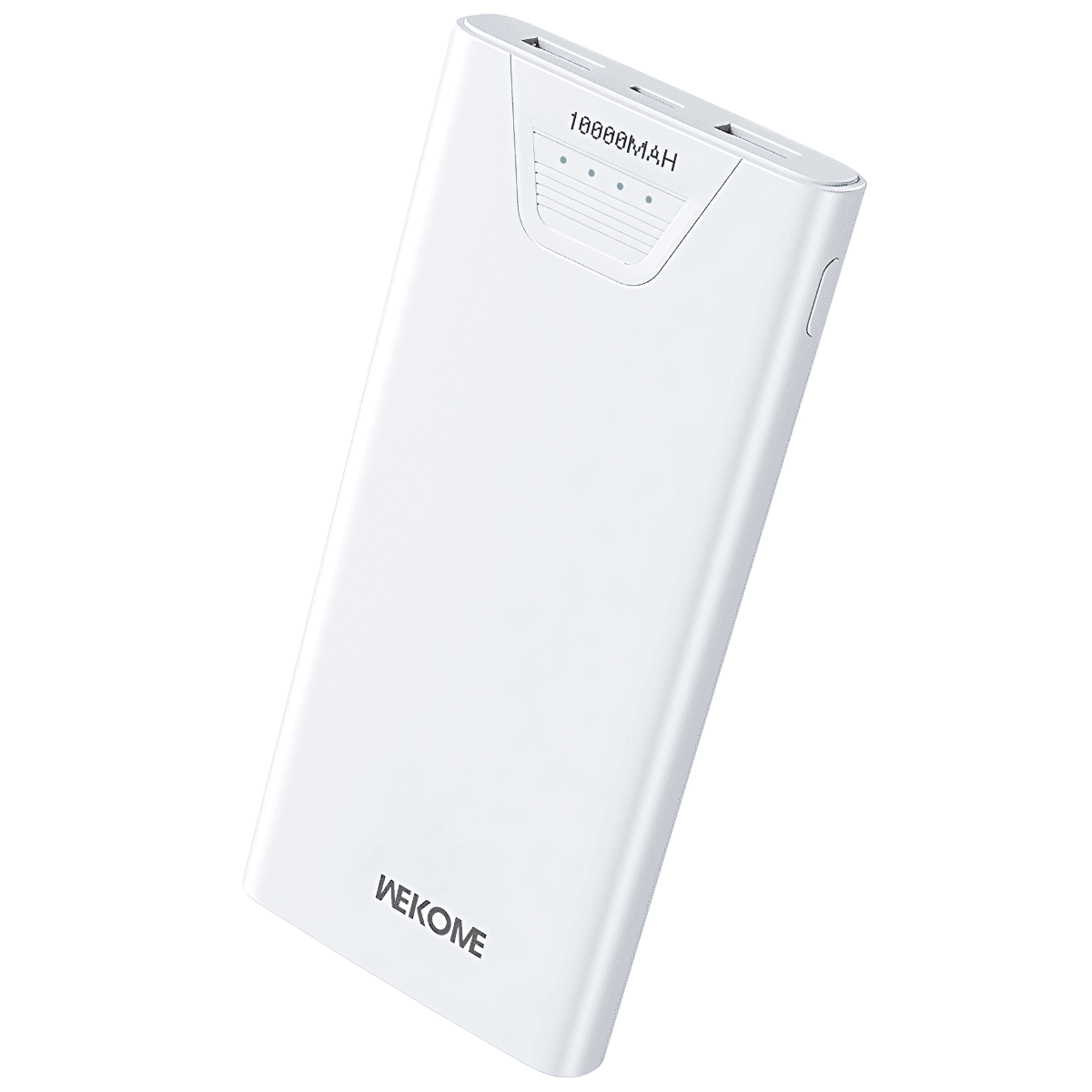 Powerbank WEKOME WP-101, Color Blanco, 10000mAh, recargable por entrada tipo C, 2 salidas de carga USB - Imagen 2