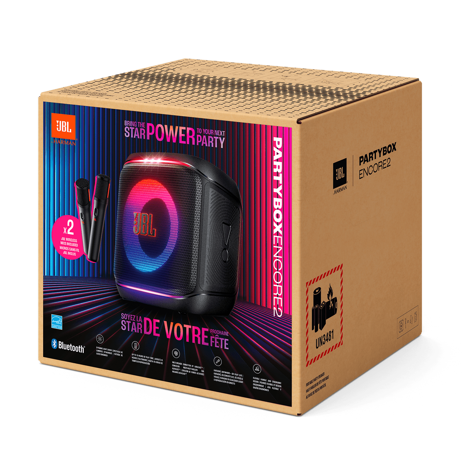 Bocina Portatil JBL JBLPBENCORE22MICAM PartyBox Encore, color negro - Imagen 5