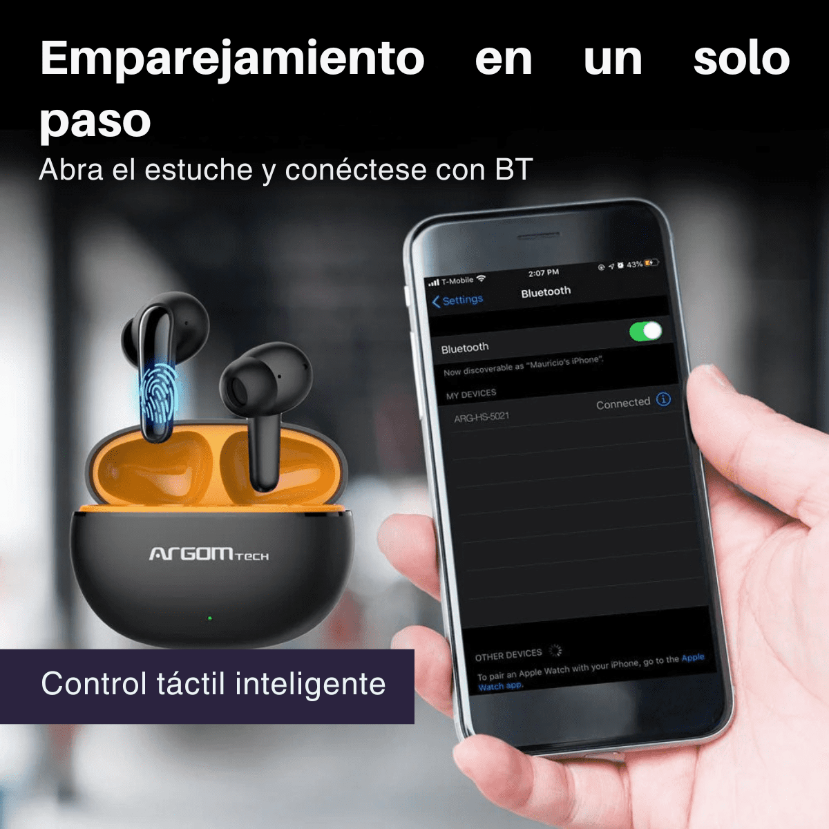 Audifonos Bluetooth ARGOM ARG-HS-5021 SKEIPODS E21 - Imagen 14