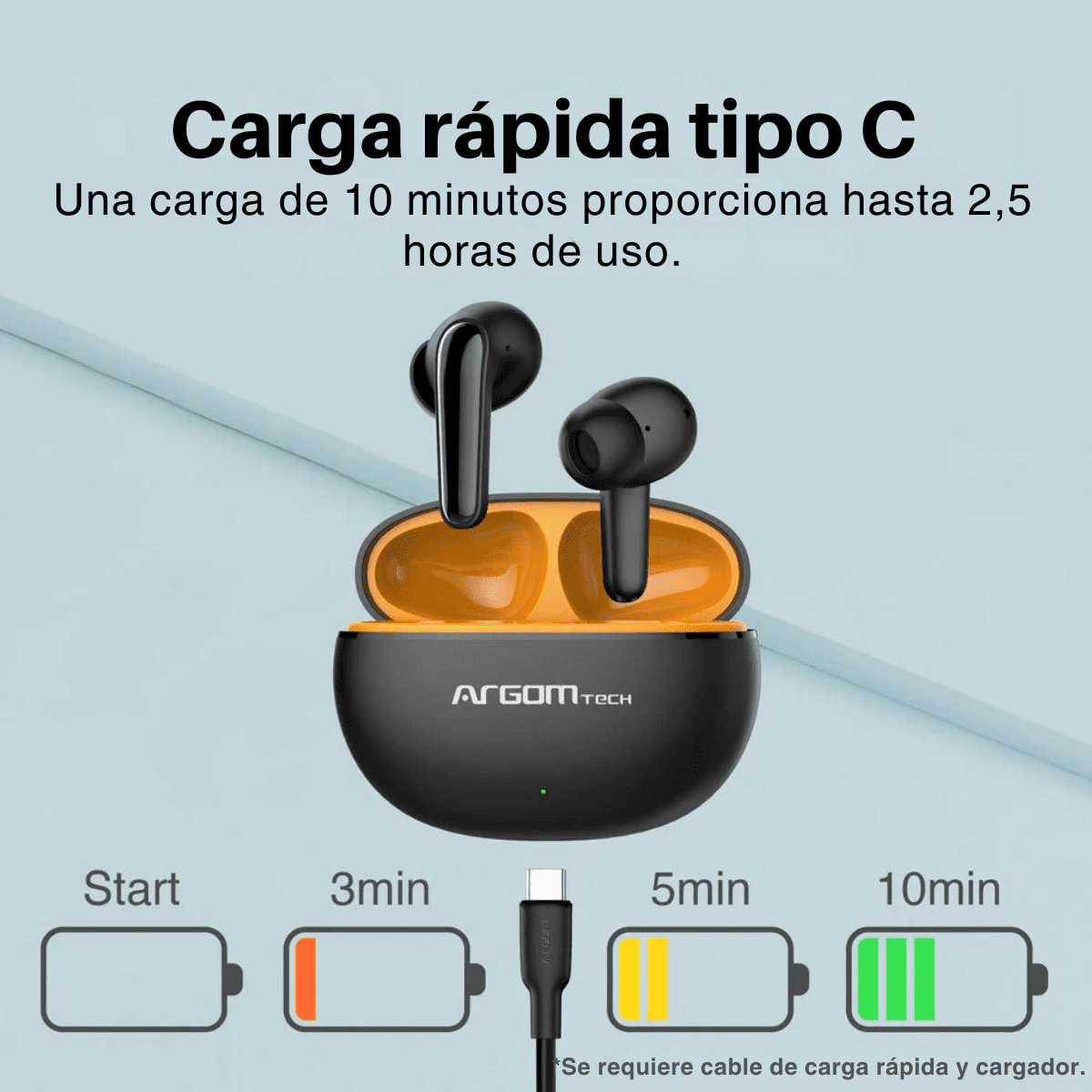 Audifonos Bluetooth ARGOM ARG-HS-5021 SKEIPODS E21 - Imagen 8