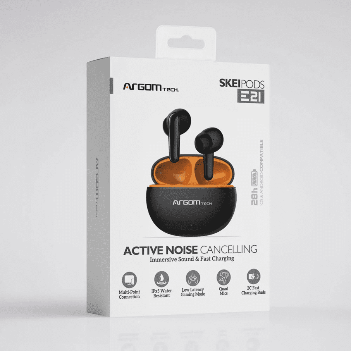 Audifonos Bluetooth ARGOM ARG-HS-5021 SKEIPODS E21 - Imagen 7