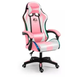 Silla Gaming CHAHO RGB 796D-TR096L ROSADO-BLANCO