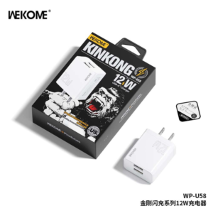 Cargador de Pared con doble puerto USB-A + Cable de carga USB-A a Tipo C WEKOME WP-U58