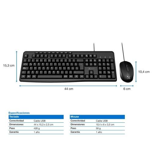 Combo de Teclado y Mouse XTECH XTK-302S - Imagen 3