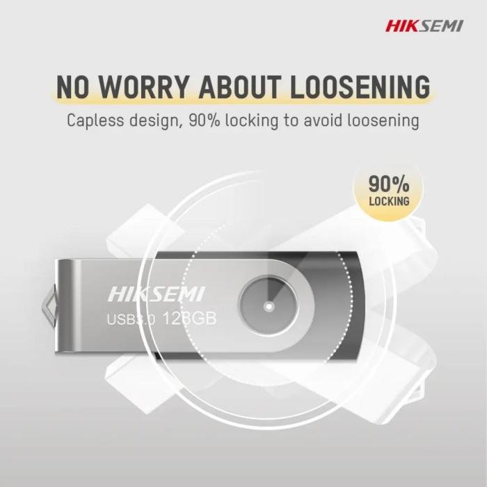 Memoria USB 3.0 16GB HIKSEMI HS-USB-M200S 16G U3 ROTARY color negro/ plateado - Imagen 4