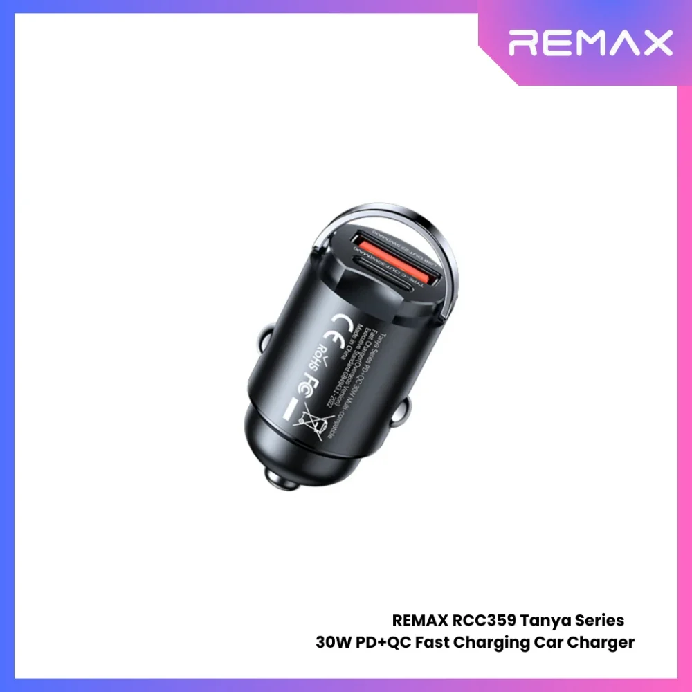 Cargador de Carro 2 puertos USB-A y USB-C REMAX RCC359 para cigarrera - Imagen 2