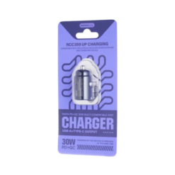 Cargador de Carro 2 puertos USB-A y USB-C REMAX RCC359 para cigarrera