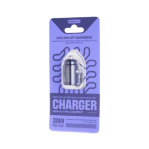 Cargador de Carro 2 puertos USB-A y USB-C REMAX RCC359 para cigarrera