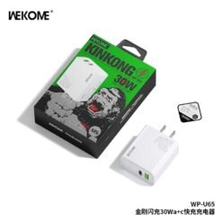 Alternative view of Cargador de Pared WEKOME WP-U65, 30W Color Blanco con Puerto USB Tipo A + Tipo C,