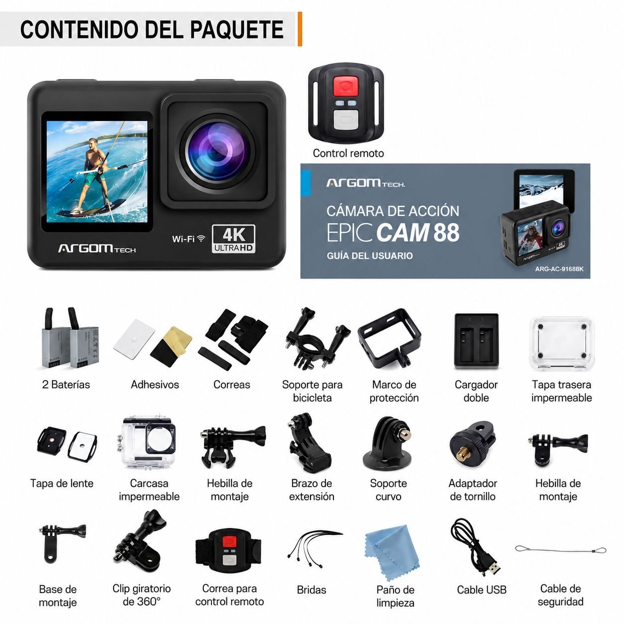 Camara de Accion ARGOM ARG-AC-9188BK - Imagen 3