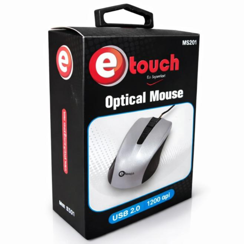 Mouse Optico ETOUCH MS201 color negro-gris - Imagen 3