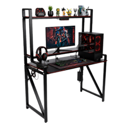 Alternative view of Escritorio Diseño GAMING FURY PRO191-215 color negro con detalles en color rojo