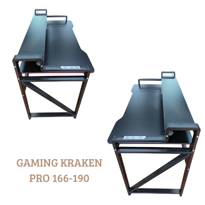 Escritorio Diseño GAMING KRAKEN PRO166-190 color negro - Imagen 2