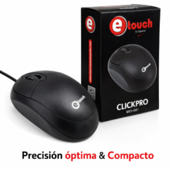 Mouse Mini Optico CLICKPRO ETOUCH MO-001 Color Negro