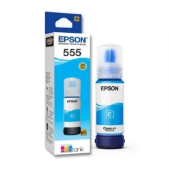 Tinta Epson Original T555, Botella de Tinta 70ml Cyan
