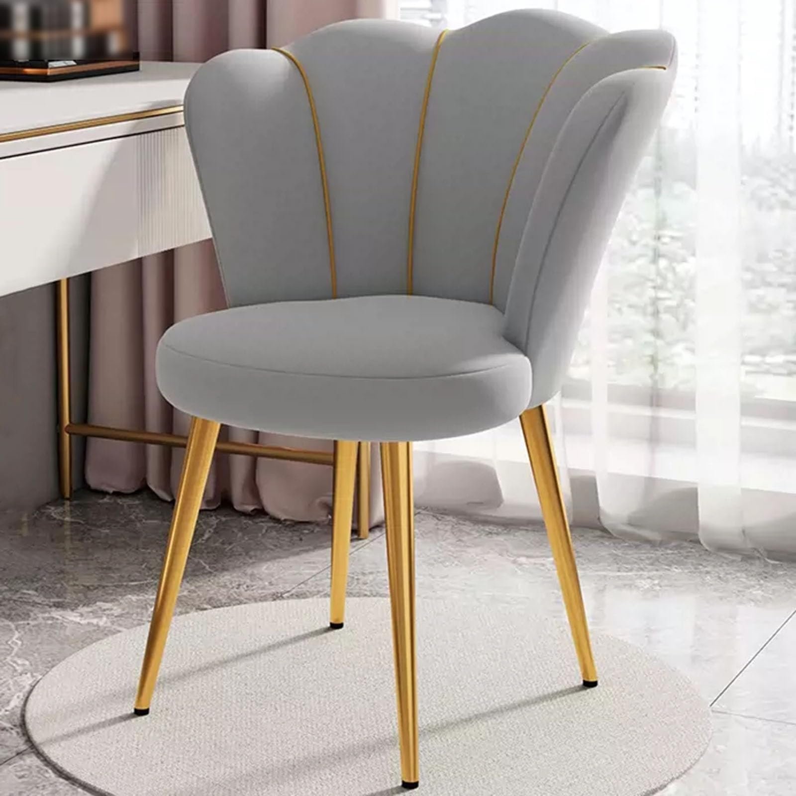 Silla 061 lujosa estilo pétalo Velvet - Imagen 4