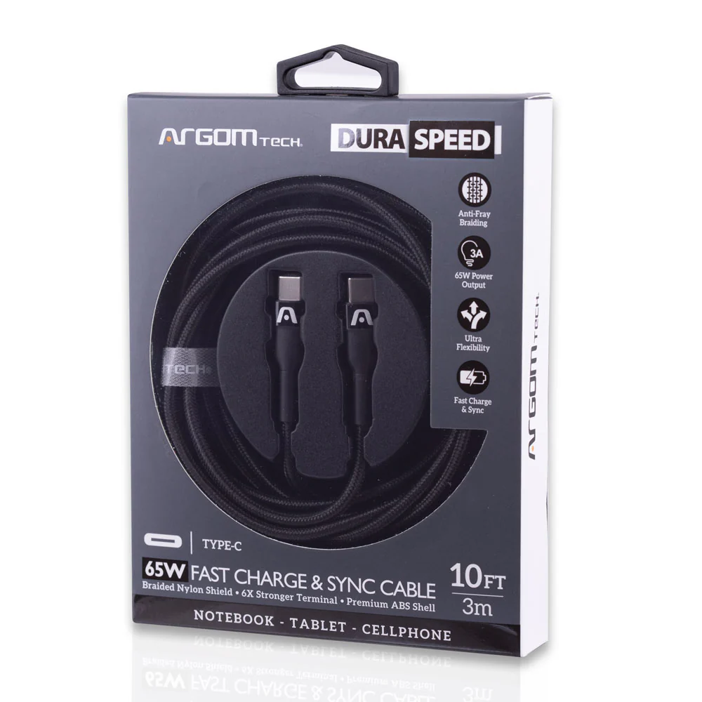 Cable de Carga rápida ARGOM Tipo C a Tipo C ARG-CB-0048B A00591 de 65W - Imagen 2