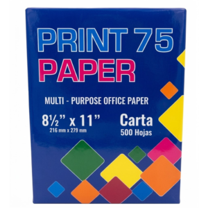RESMA DE PAPEL CARTA PAPER PRINT 75GM 500 HOJAS