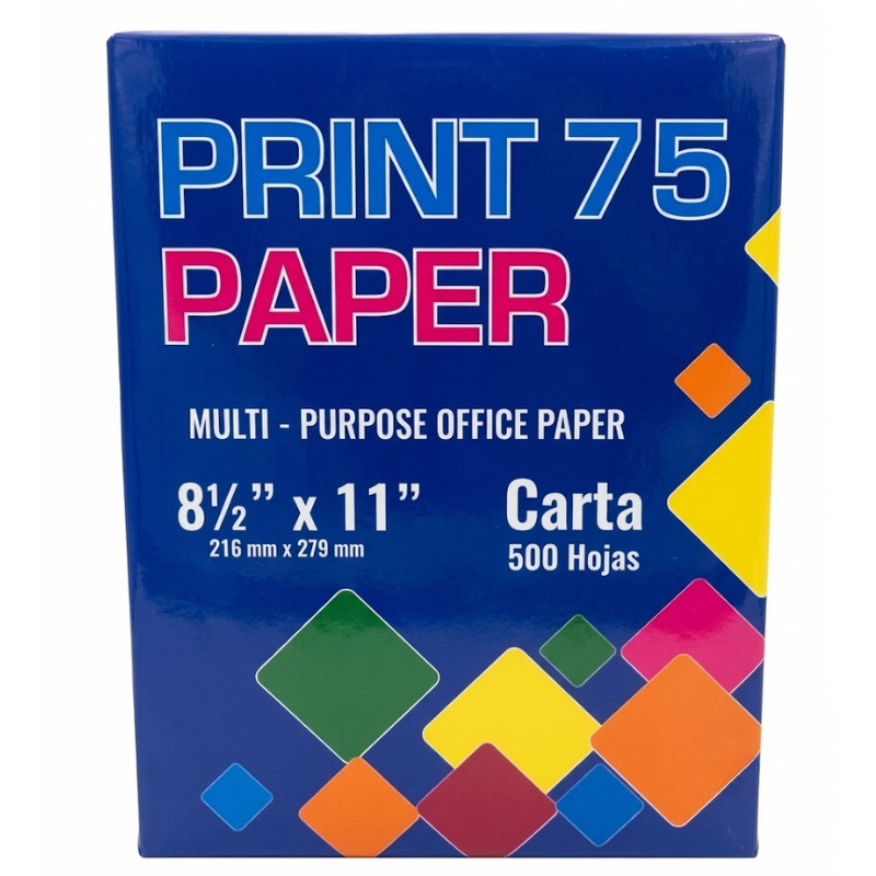 RESMA DE PAPEL CARTA PAPER PRINT 75GM 500 HOJAS