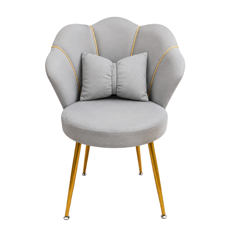 Silla 061 lujosa estilo pétalo Velvet