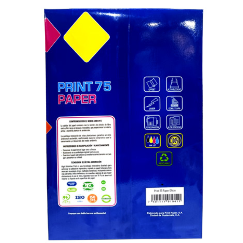 RESMA DE PAPEL CARTA PAPER PRINT 75GM 500 HOJAS - Imagen 3