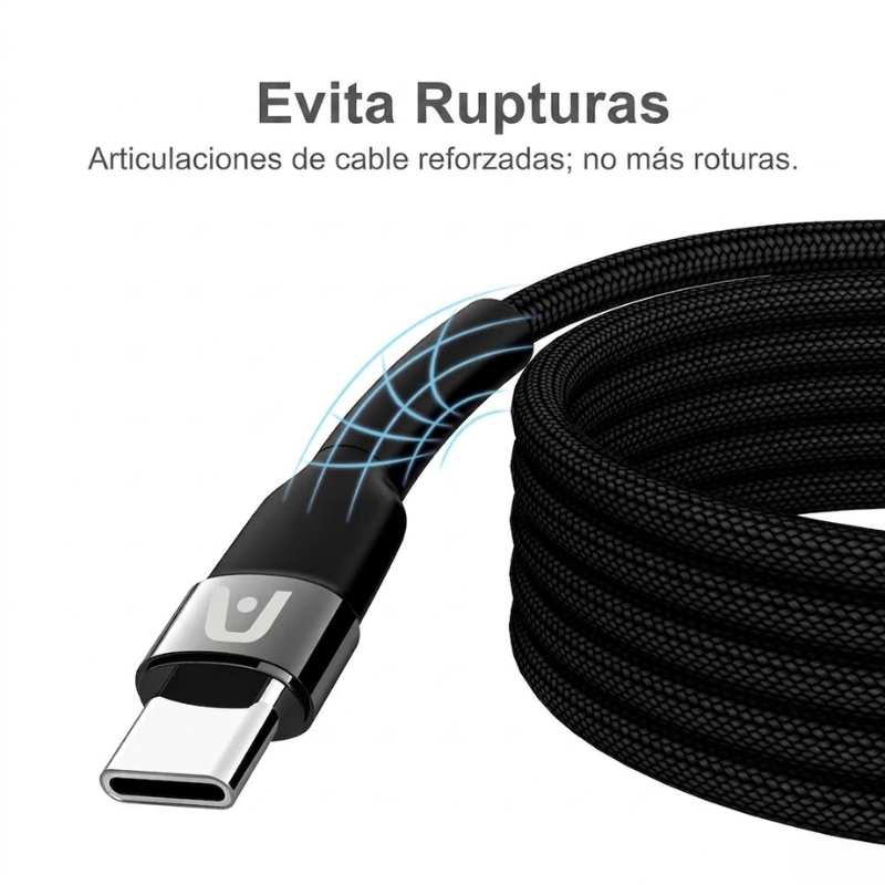 Cable de Carga rápida Tipo C a Tipo C ARGOM ARG-CB-0047BK A00590 - Imagen 3