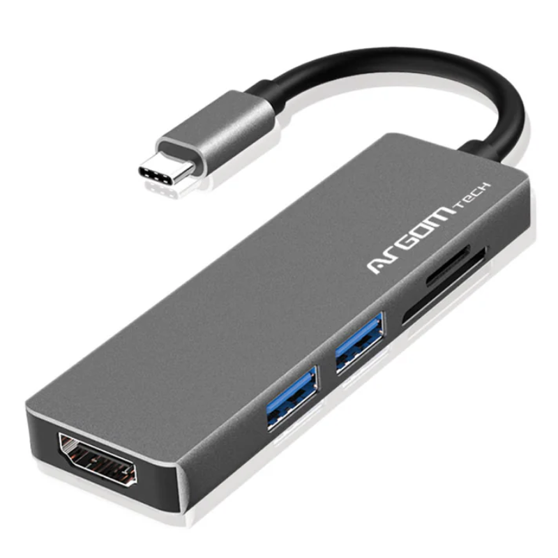 Hub USB 5 puertos ARGOM TIPO C 5 en 1 ARG-UB-0185 A00594