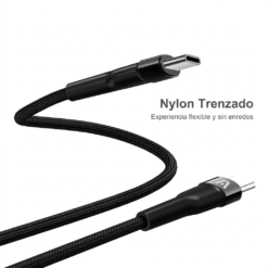 Alternative view of Cable de Carga rápida Tipo C a Tipo C ARGOM ARG-CB-0050BK A00753