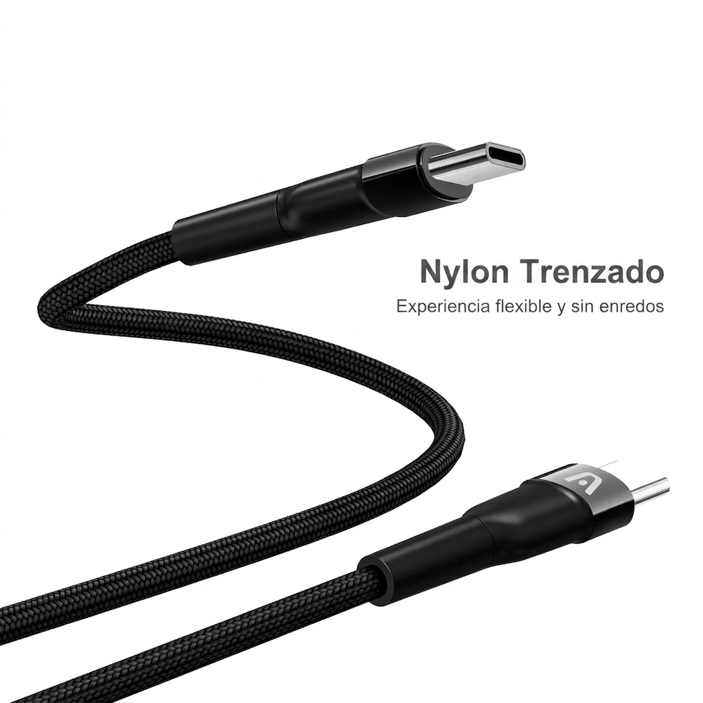 Cable de Carga rápida Tipo C a Tipo C ARGOM ARG-CB-0047BK A00590 - Imagen 5