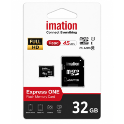 Memoria Micro SD 32 GB IMATION Clase 10 + Adaptador SD Express ONE Color Negro.