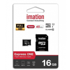 Memoria Micro SD 16 GB IMATION Clase 10 + Adaptador SD Express ONE Color Negro