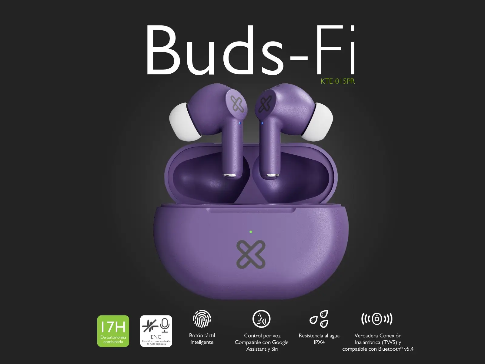 Audífonos Bluetooth Klip-Xtreme KTE-015 - Imagen 2