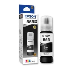 Tinta Epson Original T555, Botella de Tinta 70ml Negro