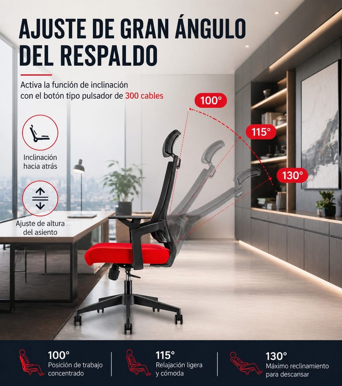 Silla Mesh Ejecutiva Ergonómica ELITE IMPERIAL - Imagen 4