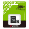 Memoria CANVAS Select PLUS Micro SD 256GB SDCS3 Kingston V10, Clase 10 150MB/s 1 Adap