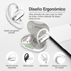 Audífonos Bluetooth ARGOM ARG-HS-5090 SkeiPods E90 - Imagen 6