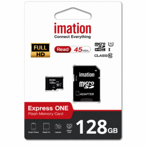 Memoria Micro SD 128 GB IMATION Clase 10 + Adaptador SD Express ONE Color Negro.
