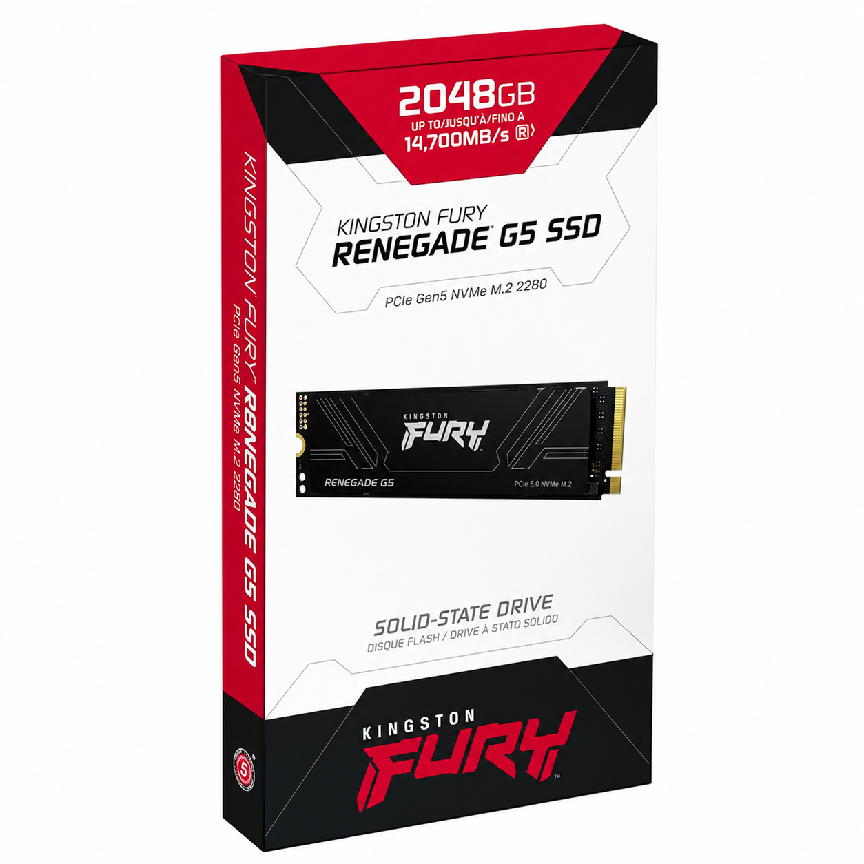 Unidad de Estado Solido FURY Renegade G5 NVMe M.2 PCIe 5.0 2280 KINGSTON 2048GB SSD - Imagen 2