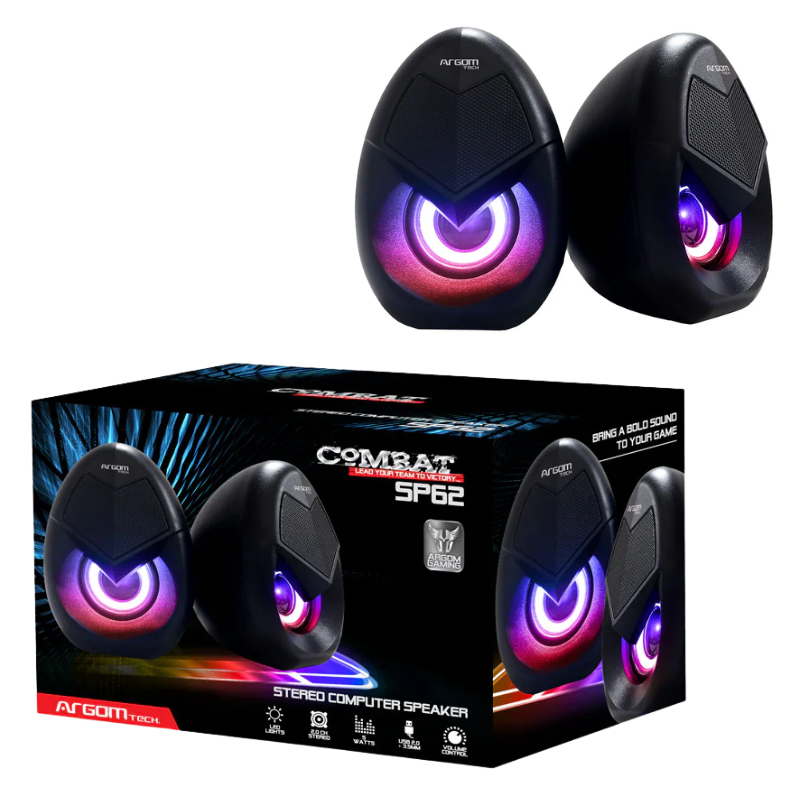 Bocinas GAMING Estereo Multimedia 2.0 ARGOM ARG-SP-1062BK