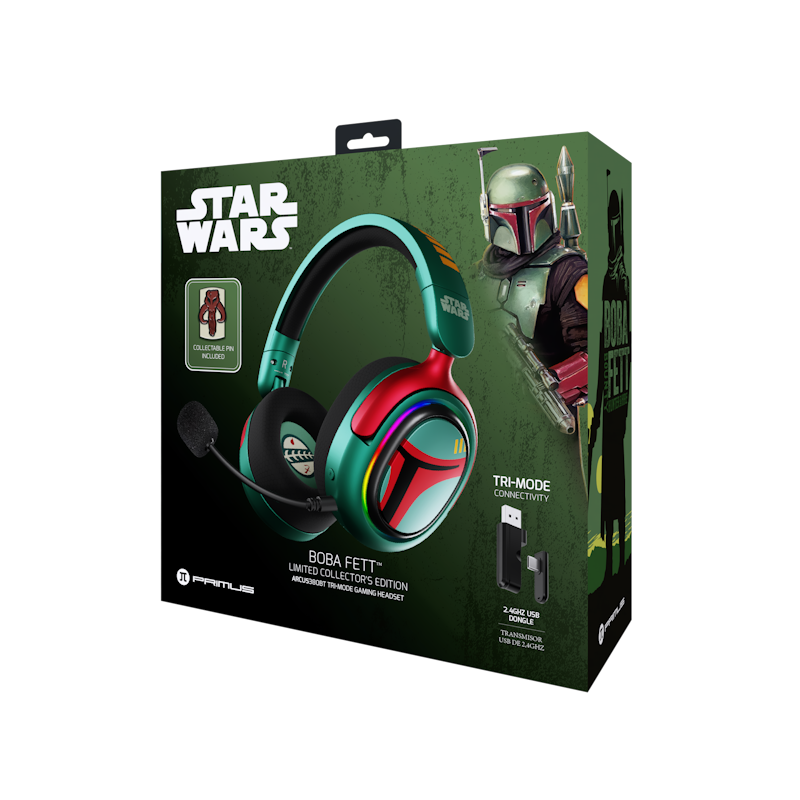 Audifonos GAMING EDICIÓN LIMITADA TRIMODO BOBA FETT PRIMUS ARCUS380-BT